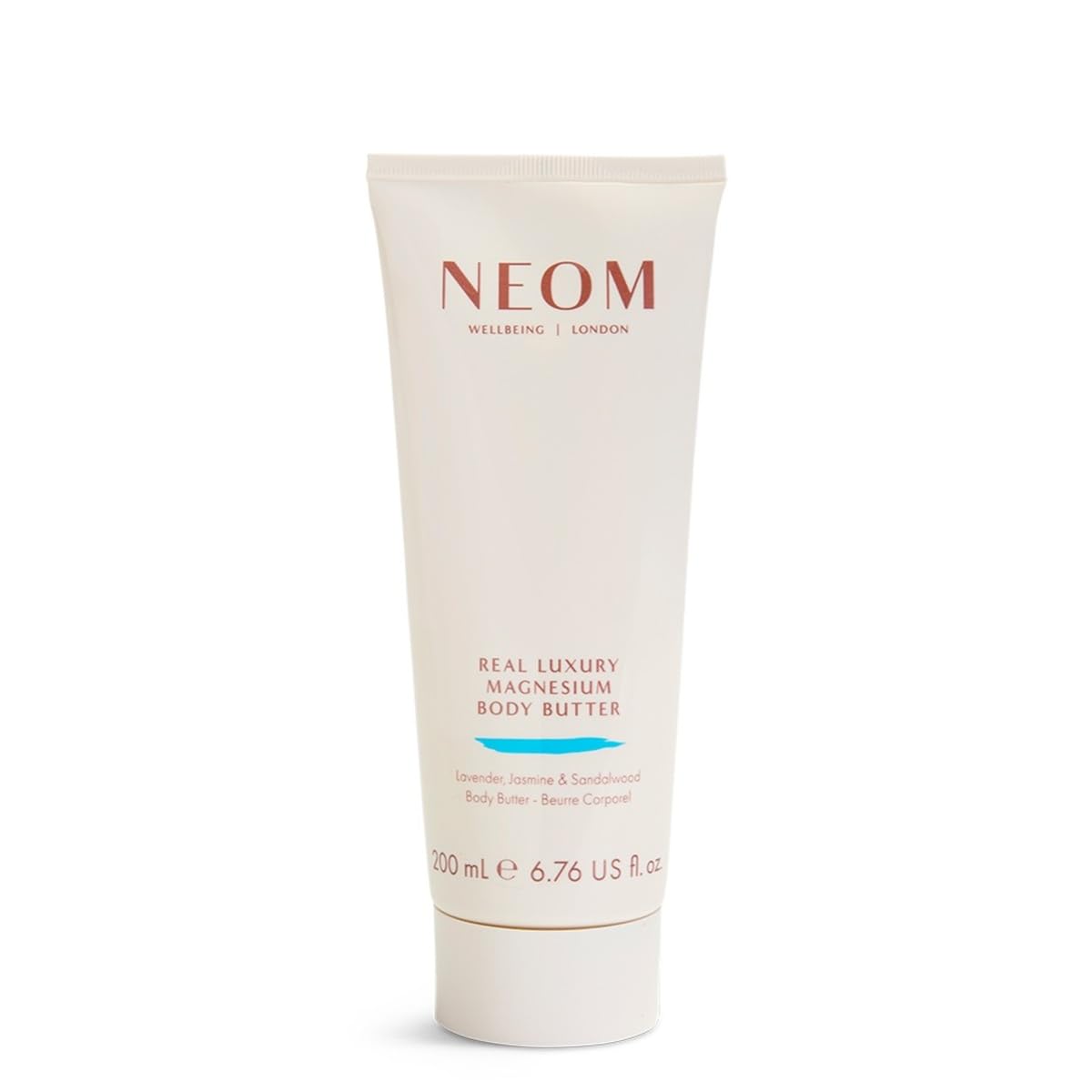 Neom front jar showing label and calming scent benefits