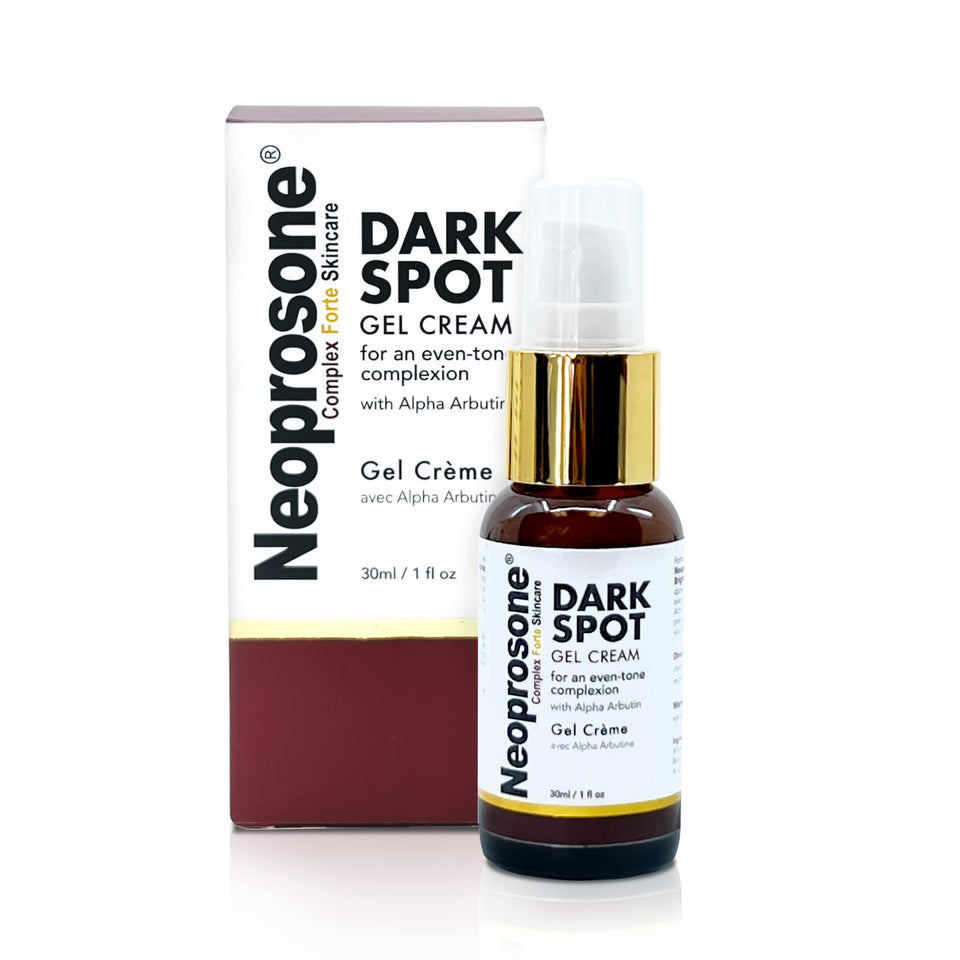 Neoprosone front packaging tube showing product and volume, communicates professional brightening