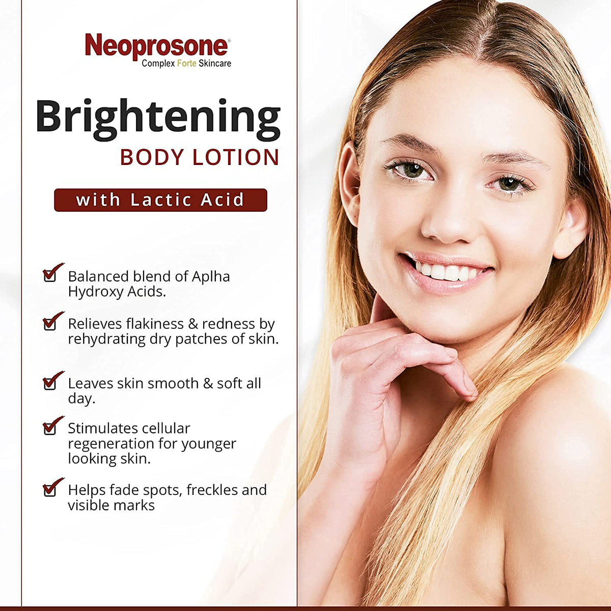 Neoprosone back label ingredients list displaying active benefits