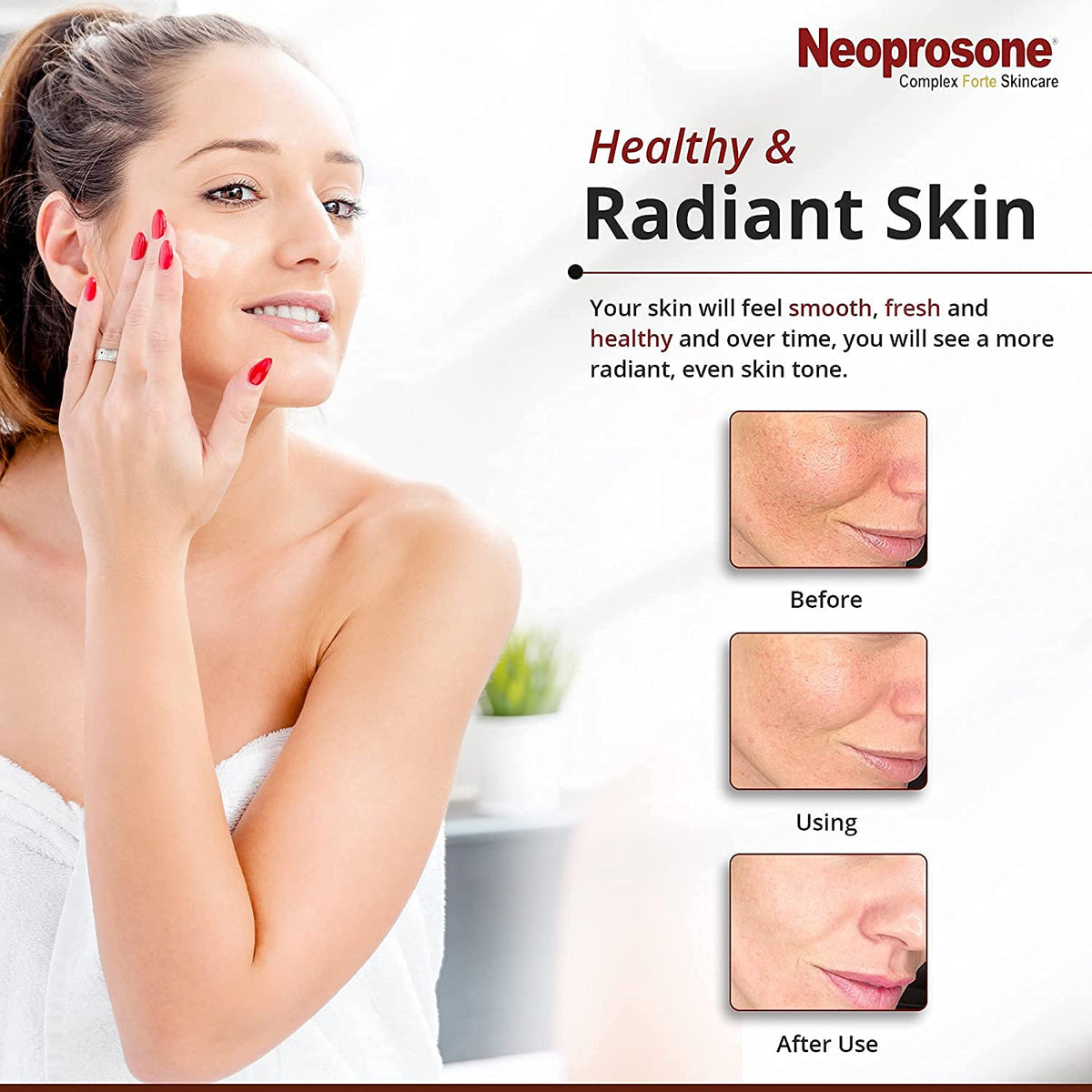 Neoprosone 400ml next to hand illustrating generous size