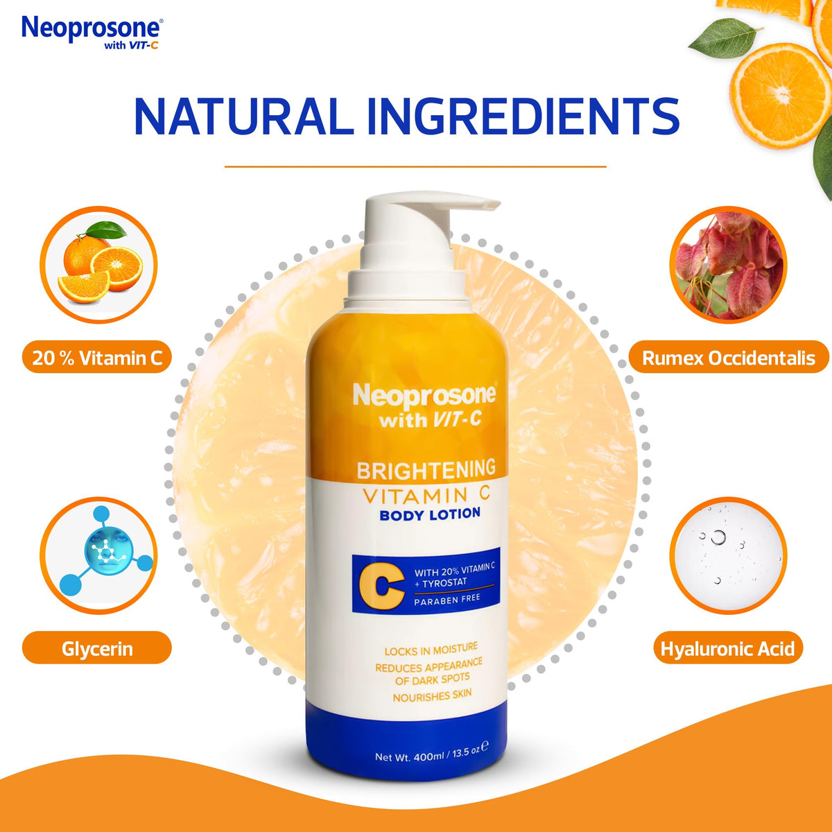 Neoprosone creamy lotion texture close-up for smooth application