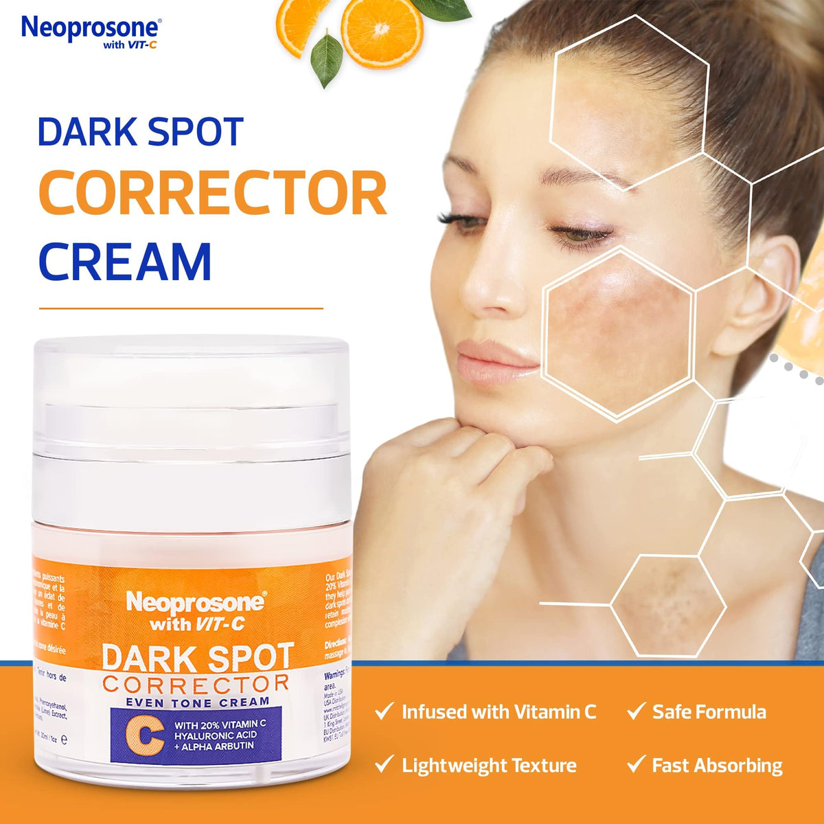 Neoprosone gel-cream texture close-up showing hydrating finish