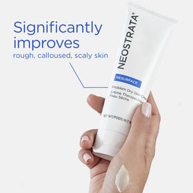 NEOSTRATA being applied to an elbow to soften and hydrate rough skin
