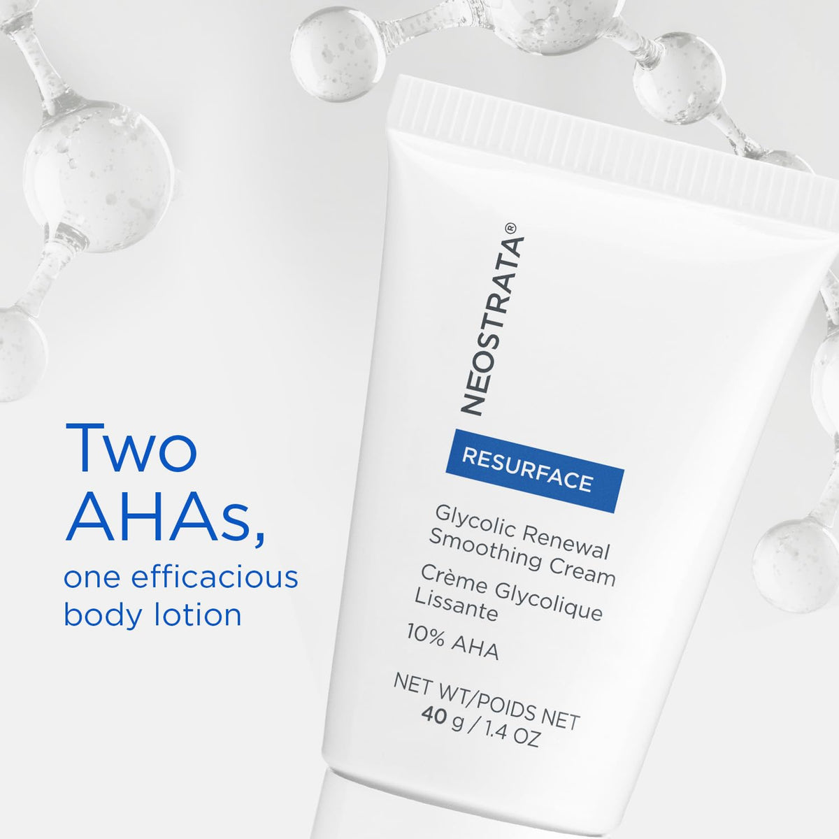 NEOSTRATA cream applied on cheek showing visible smoothing benefit
