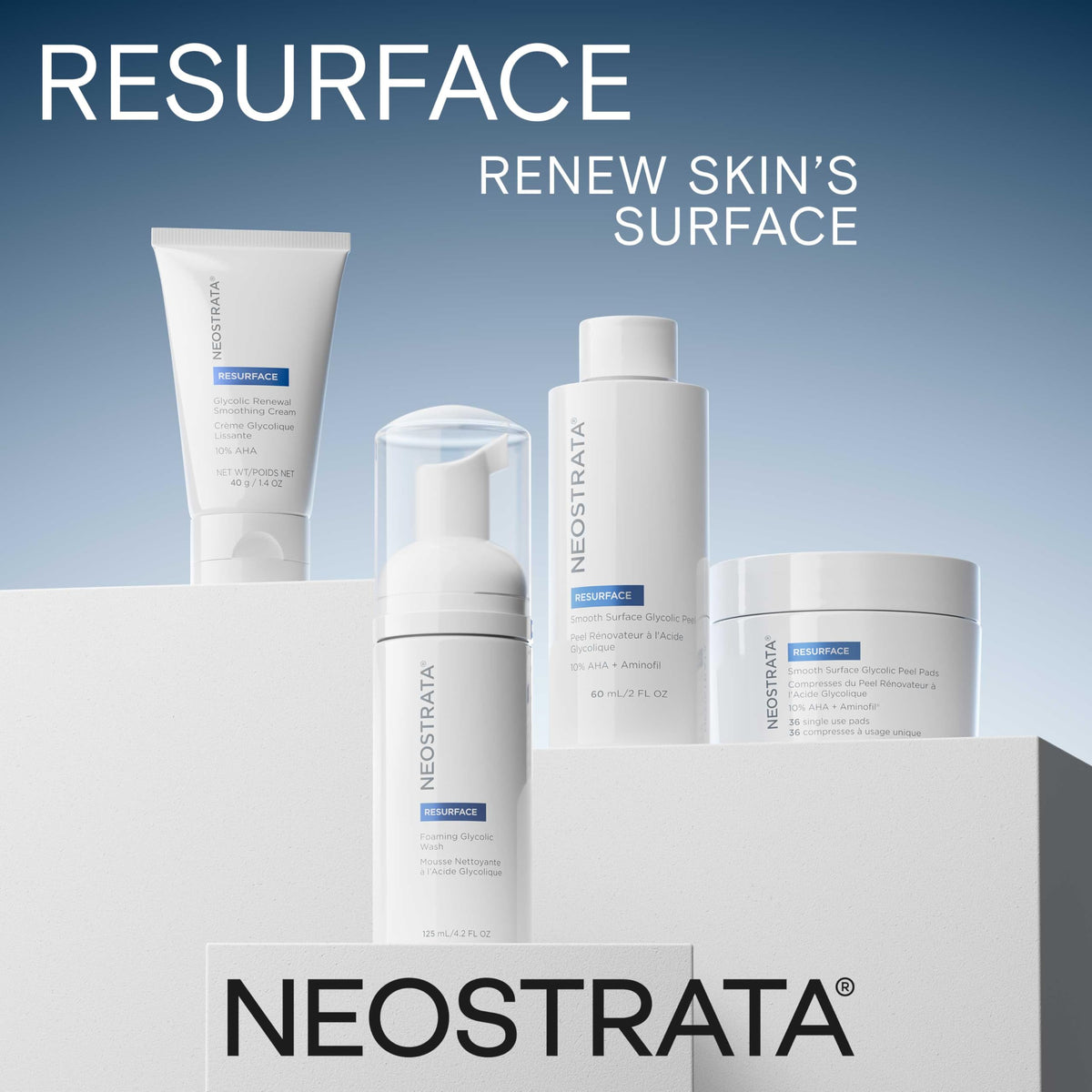 NEOSTRATA cream being smoothed onto neck showing targeted smoothing benefit