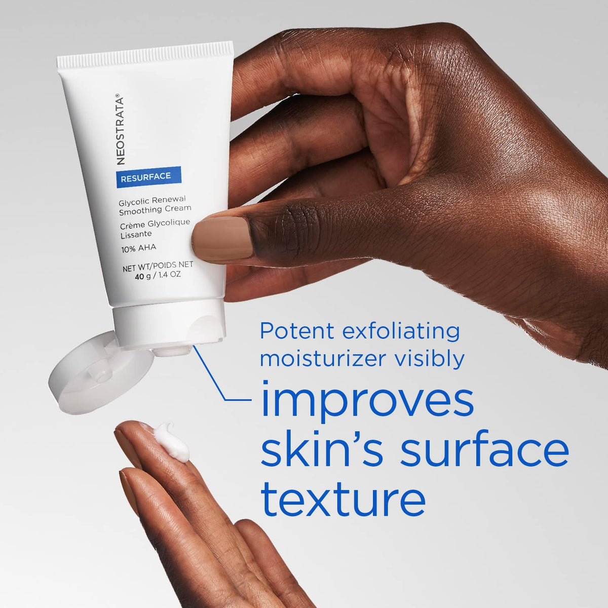 NEOSTRATA ingredient label close-up showing glycolic and citric acid clarity benefit