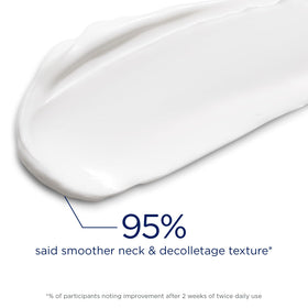 NEOSTRATA applied to model neck illustrating lifting and smoothing effect