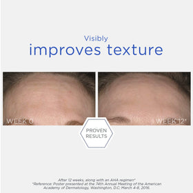 NEOSTRATA pad wiping cheek in mirror showing targeted exfoliation and refreshed look