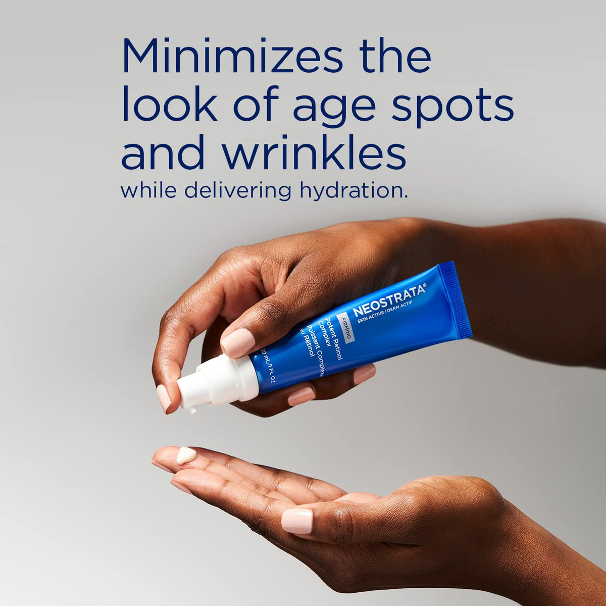 NEOSTRATA serum texture on hand showing lightweight consistency and quick absorption benefit