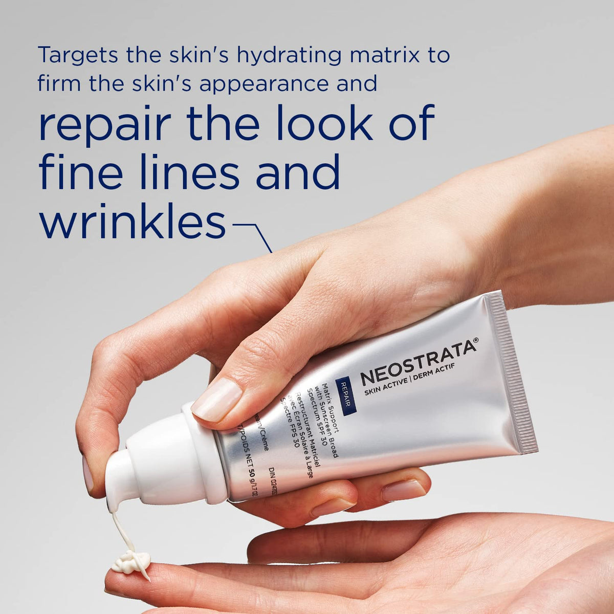 NEOSTRATA cream texture close-up showing smooth, fast-absorbing finish