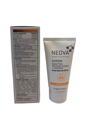 NEOVA 2.5 fl oz bottle held in hand for size comparison and travel convenience