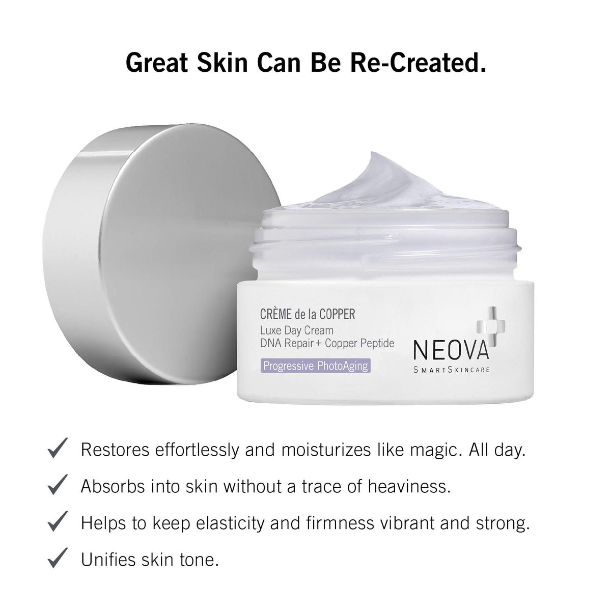NEOVA cream texture close-up highlighting rich hydrating consistency