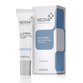 NEOVA Cu3 Lip Repair front packaging showing compact protective balm