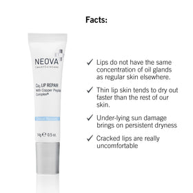 NEOVA Cu3 Lip Repair applied on lips outdoor lifestyle for hydration