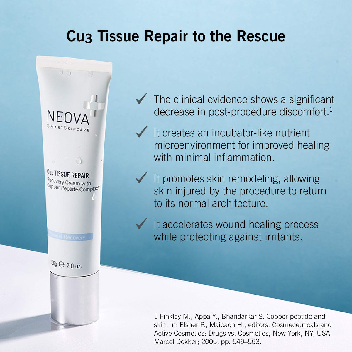 NEOVA Cu3 cream texture close-up, demonstrates rich emollient consistency for hydration