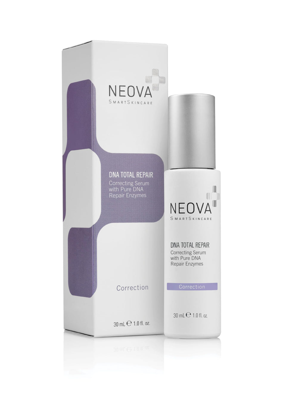 NEOVA front bottle view showing packaging and product benefit of targeted repair