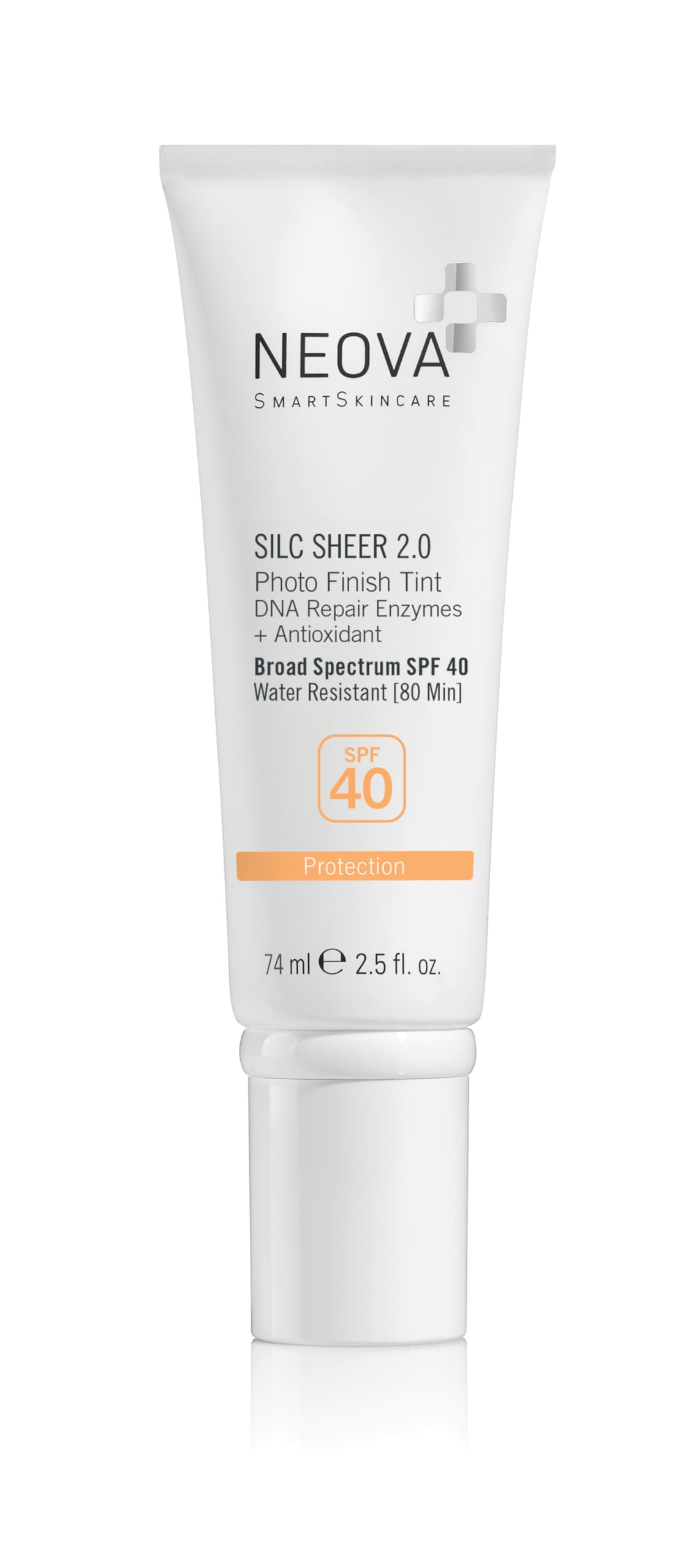 NEOVA Silc Sheer 2.0 texture close-up showing lightweight, micronized finish