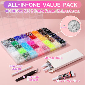 Nepfaivy organizer grid with 40 separate color compartments for tidy storage