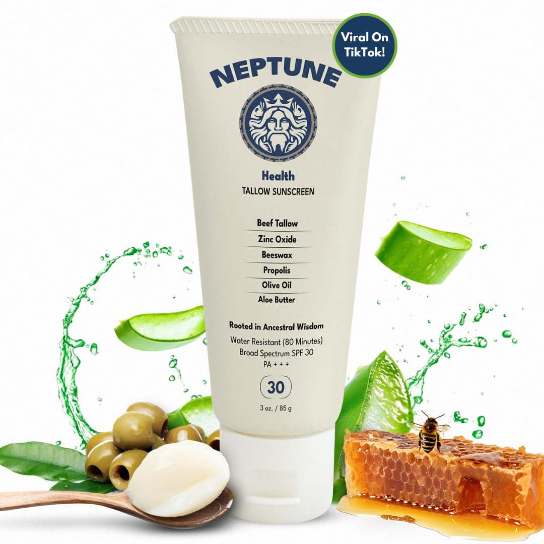 Neptune Health front packaging showing SPF 30 and natural ingredients for clear protection