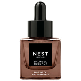 NEST New York front bottle view showing brown-tinted glass and elegant label benefit: luxe presentation