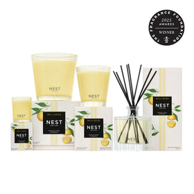 NEST New York on bathroom vanity in lifestyle scene, adds bright fragrance ambiance