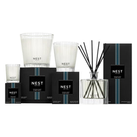 NEST New York bottle in bathroom lifestyle scene creating a refreshed ambience benefit