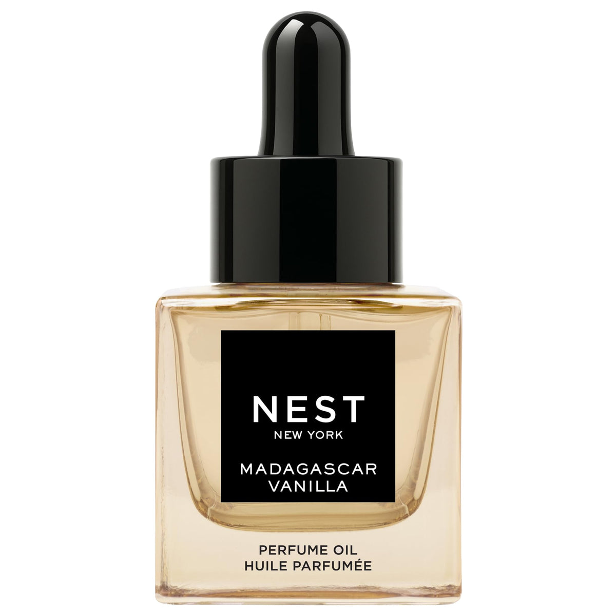 NEST New York bottle front showing amber glass and label, elegant presentation benefit