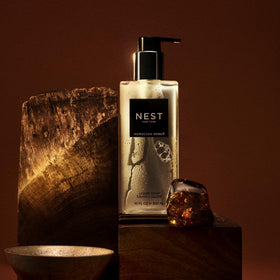 NEST New York rich foam lather on hand illustrating cleansing and softness