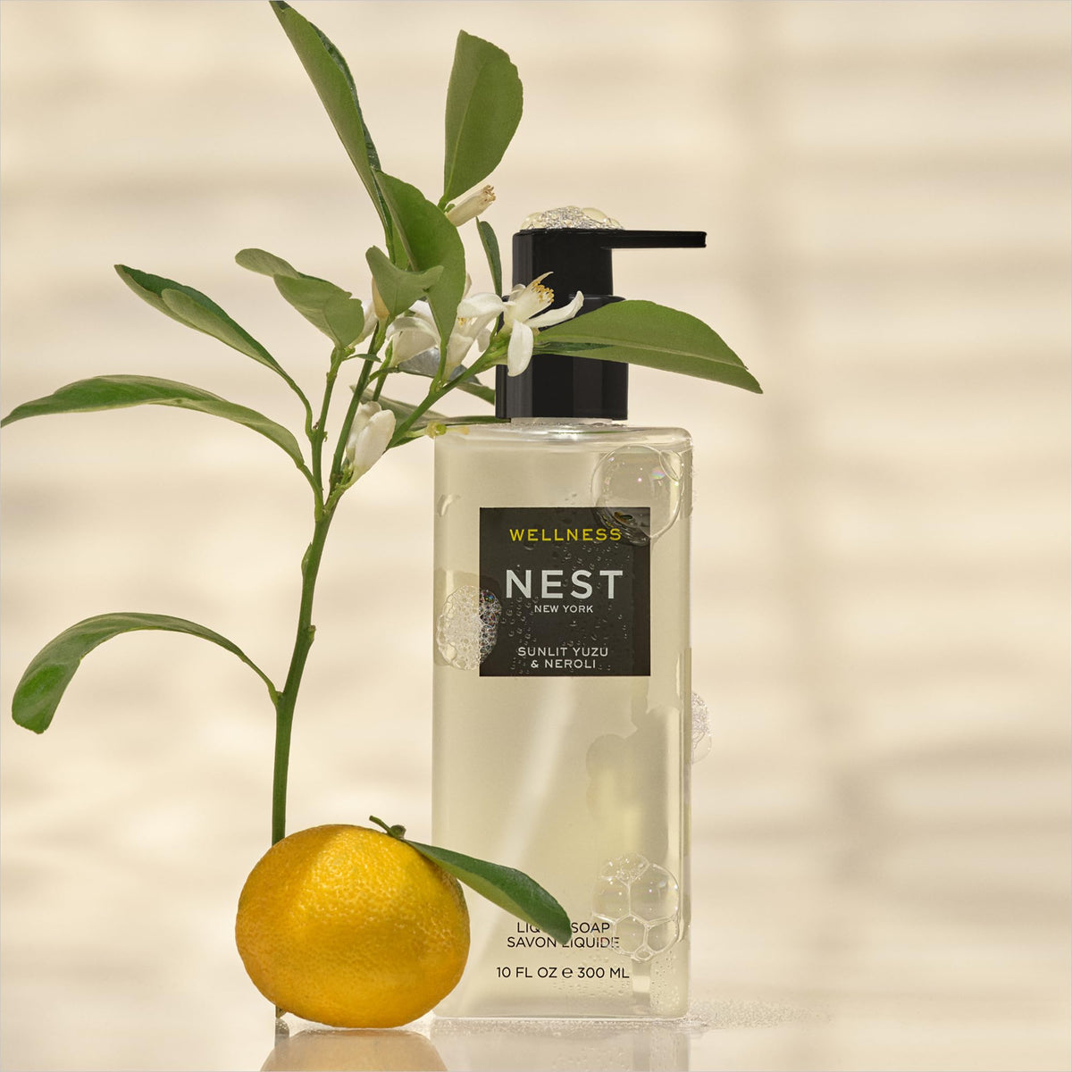 NEST New York texture foam detail showing gentle lather and soft cleansing