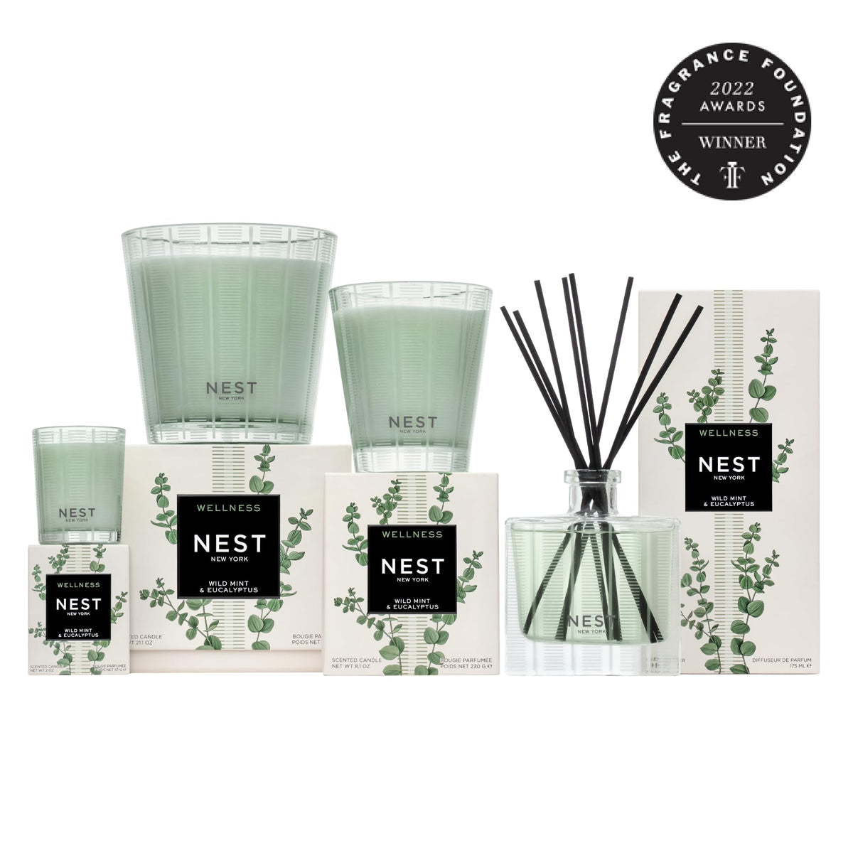 NEST New York bottle styled on vanity showing aesthetic appeal and fragrance benefit