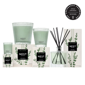 NEST New York bottle styled on vanity showing aesthetic appeal and fragrance benefit