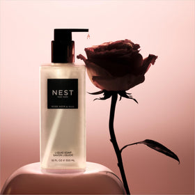 NEST New York bottle in bathroom setting showing decorative impact and aromatic ambiance