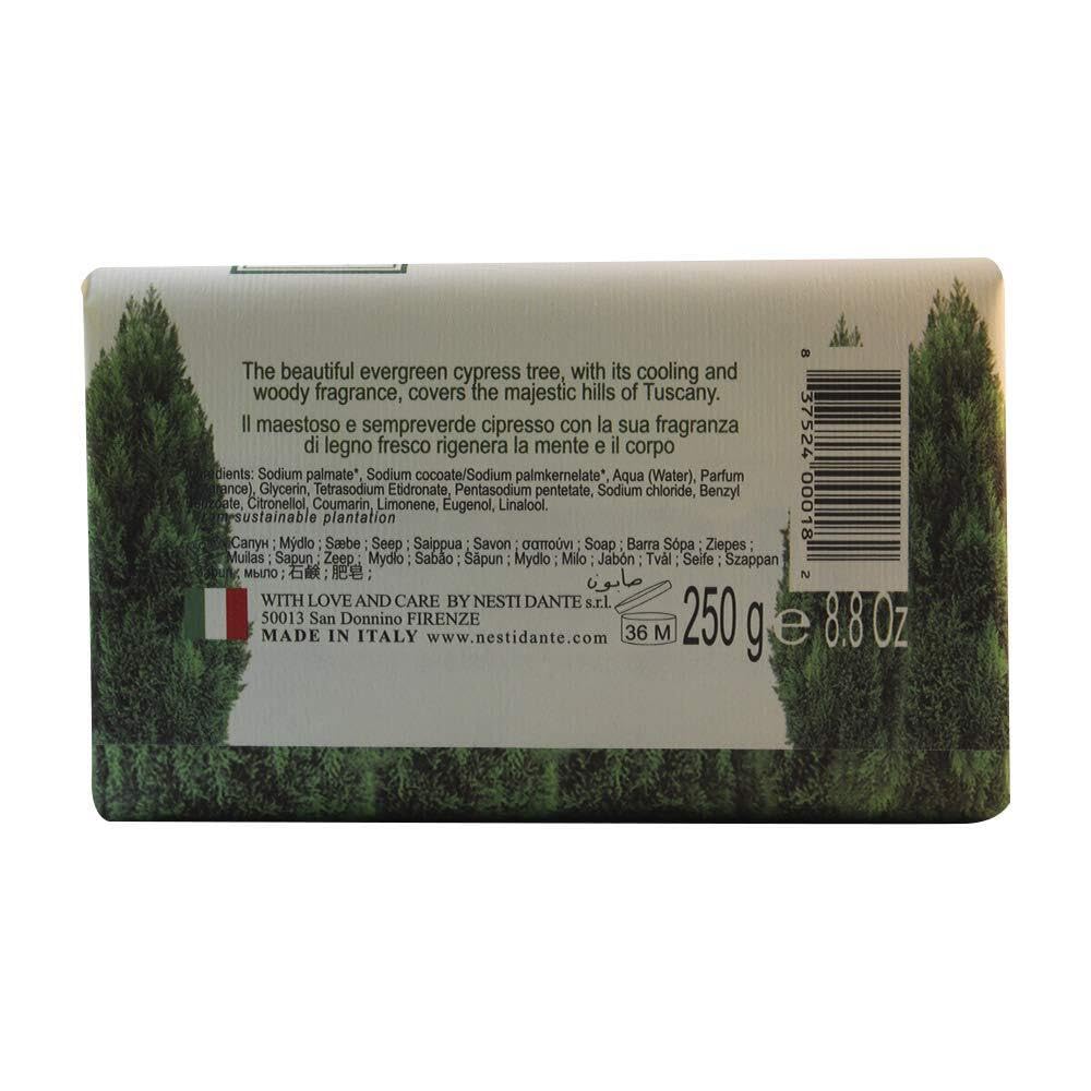 Nesti Dante cypress tree close-up of soap texture highlighting dense triple-milled quality