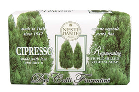 Nesti Dante cypress tree front packaging showing elegant bar and branding for refined cleansing