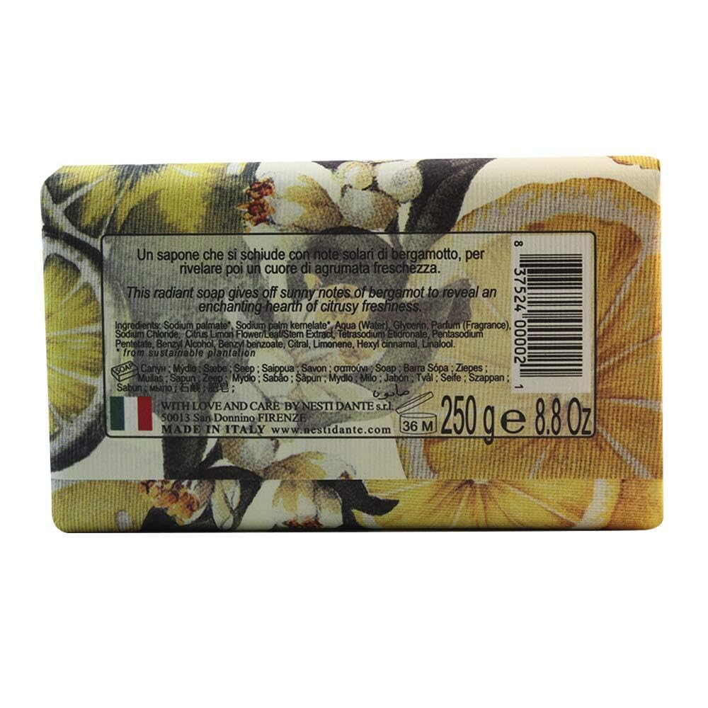 Nesti Dante soap bar close-up of texture and color, highlights gentle olive-oil moisturizing benefit