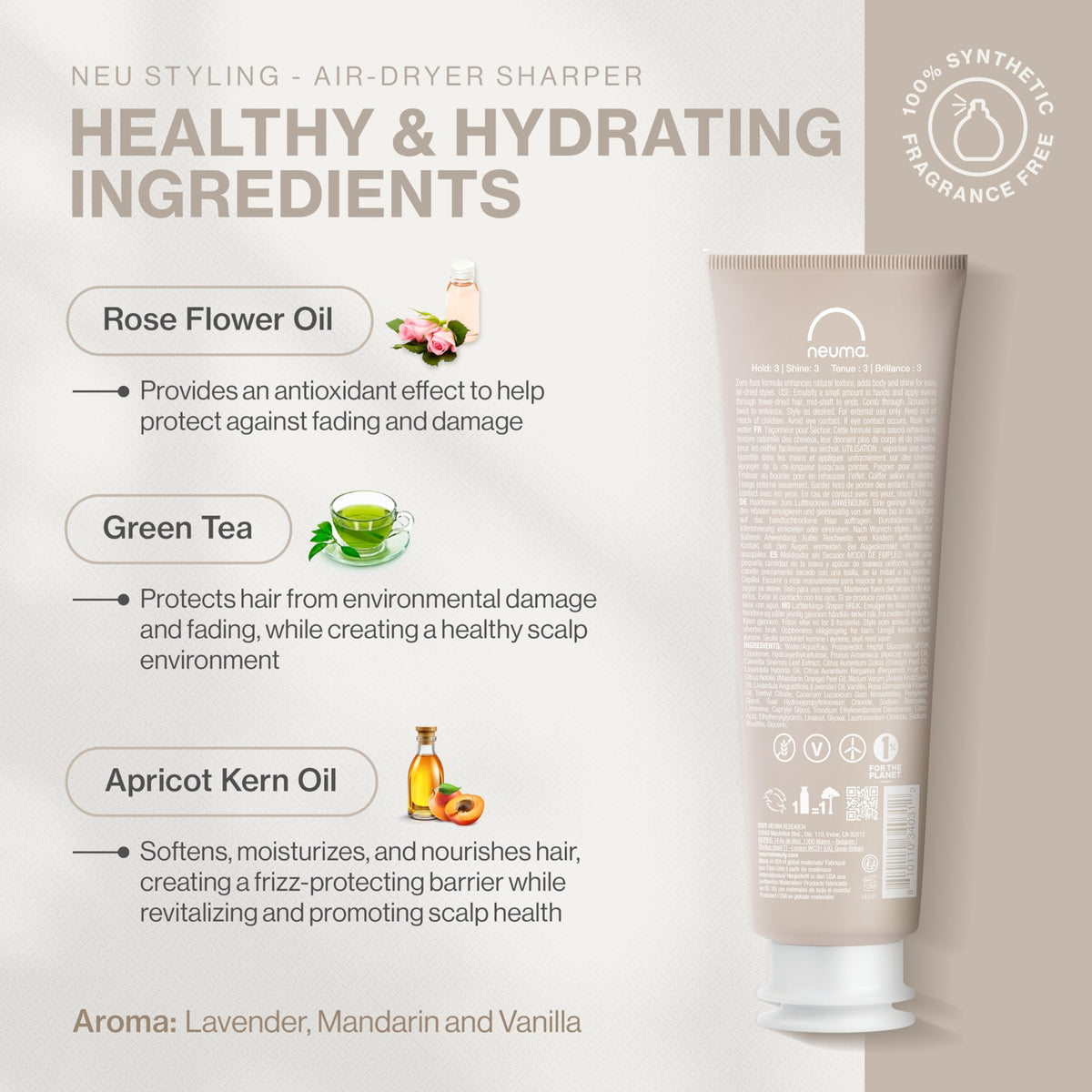 NEUMA cream texture close-up highlighting lightweight, non-greasy feel