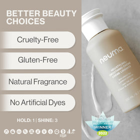 NEUMA applying crème to damp hair for frizz control