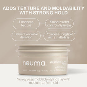 NEUMA on short male hair showing textured separation and natural finish