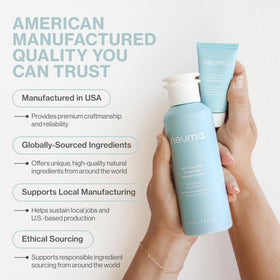 NEUMA pea protein ingredient graphic highlighting strengthening benefit for hair