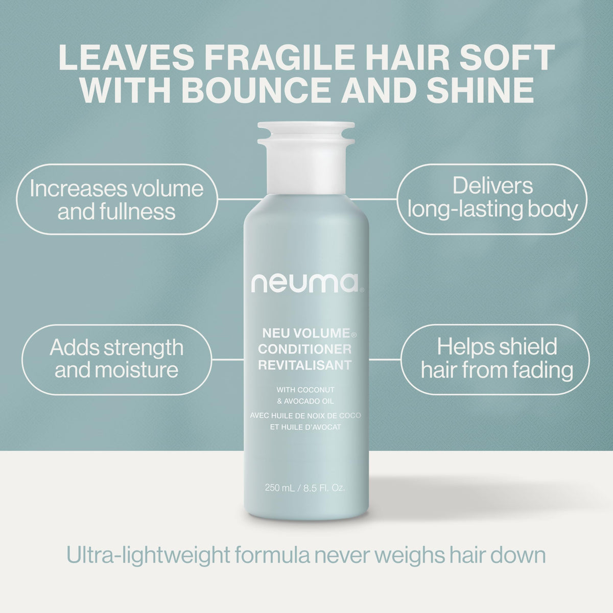 NEUMA before and after fine hair comparison showing added fullness and bounce