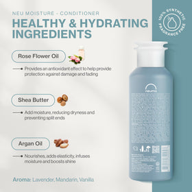 NEUMA conditioner texture on palm illustrating smooth, lightweight moisturization