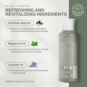 Neuma shampoo pouring texture demonstrating lightweight lather for gentle cleansing