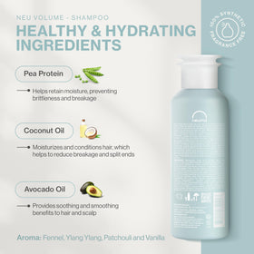 NEUMA label close-up highlighting ingredients and gentle formula benefit