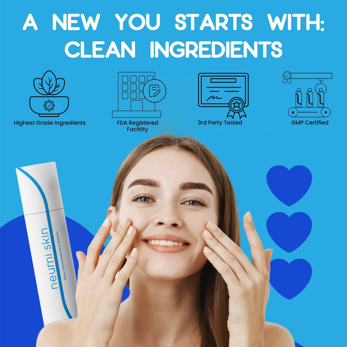 NEUMI SKIN mist over makeup demonstrating refresh without disrupting cosmetics