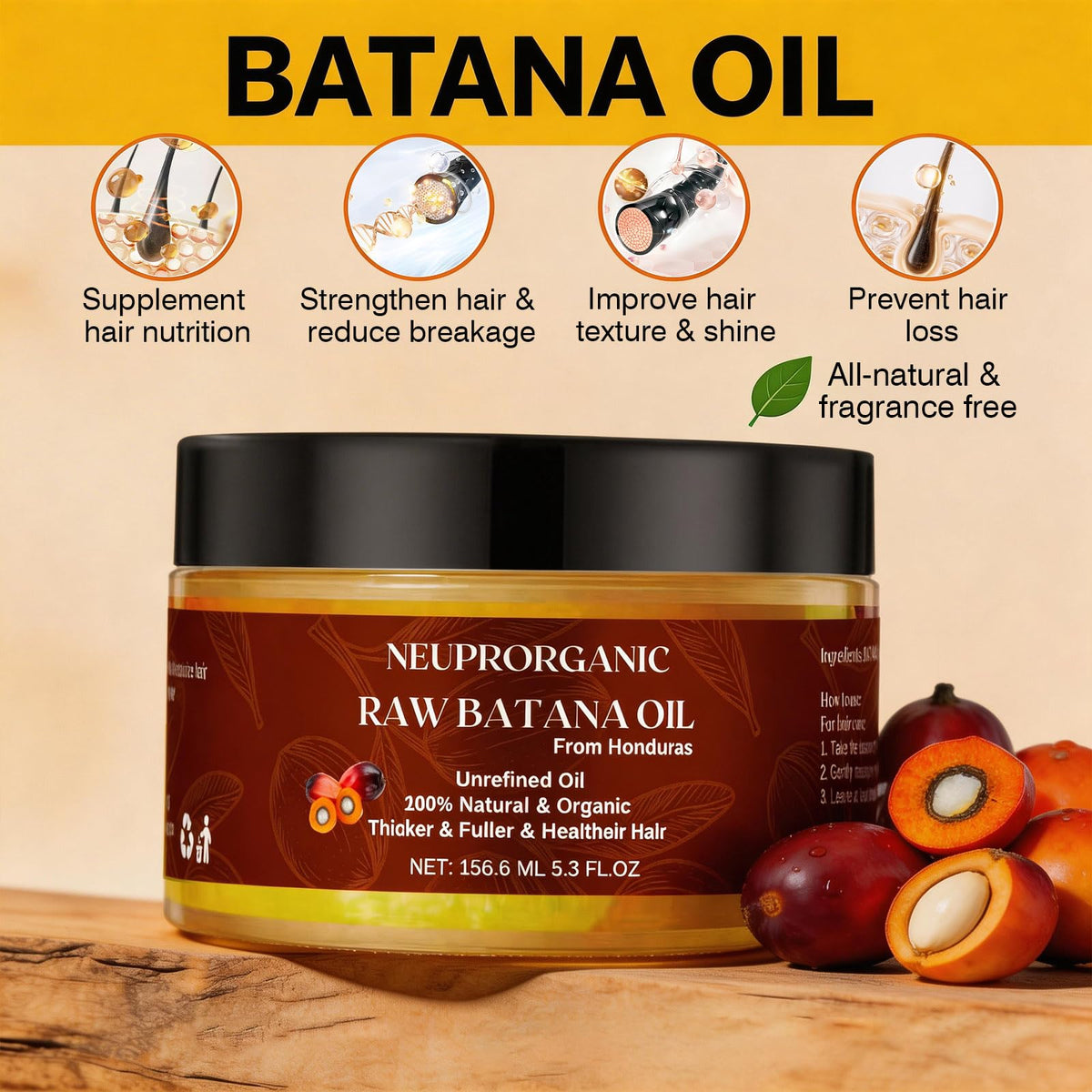 NEUPRORGANIC applying paste to scalp illustrating targeted nourishment and protection benefit