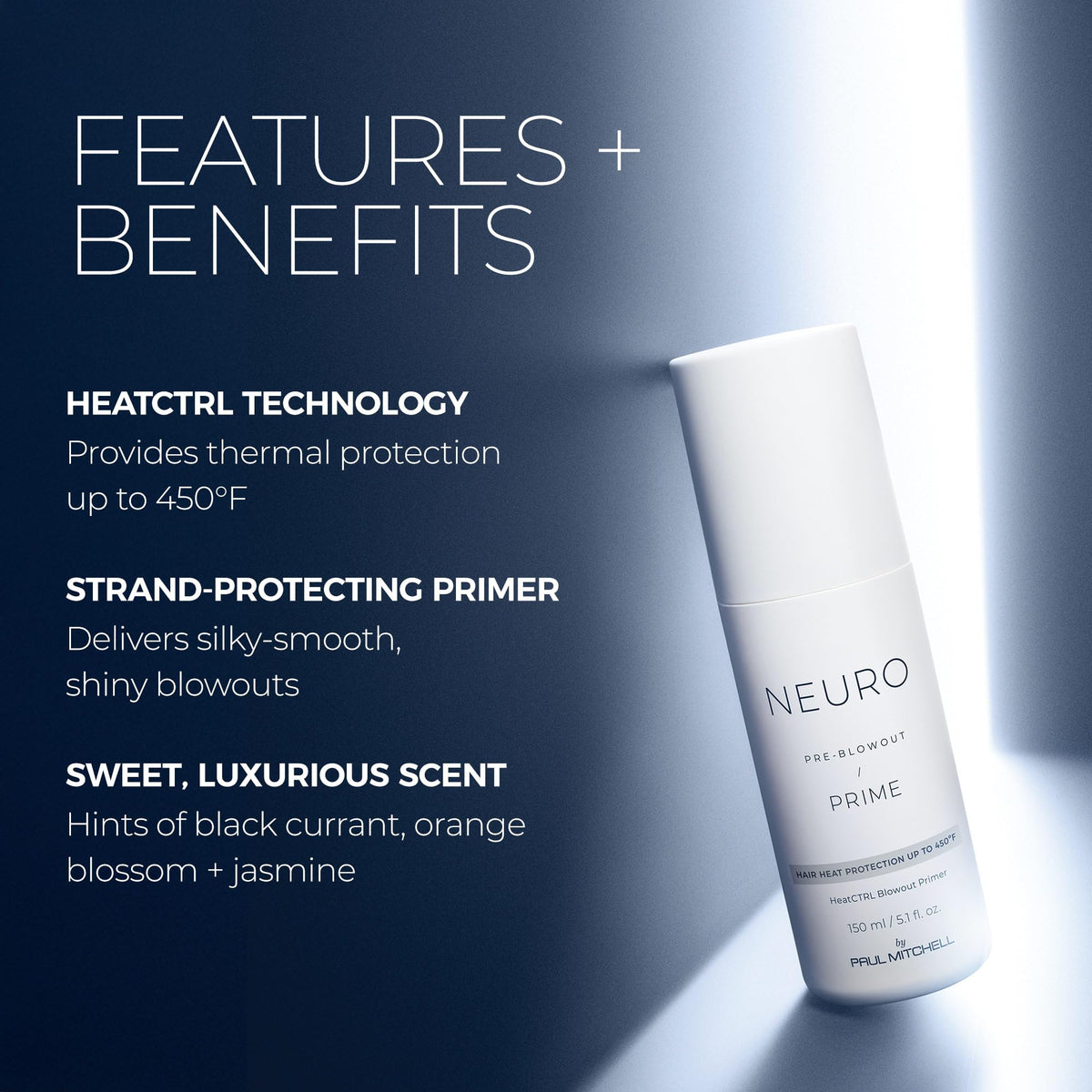 Neuro Prime spray texture close-up showing fine mist for even coverage and lightweight feel