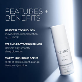 Neuro Prime spray texture close-up showing fine mist for even coverage and lightweight feel