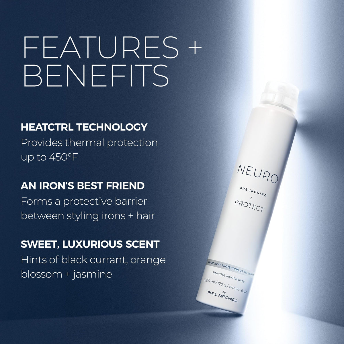 Neuro fine mist spray close-up demonstrating even application and coverage benefit