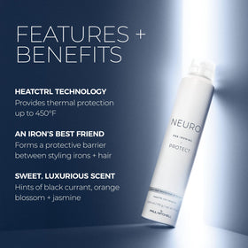 Neuro fine mist spray close-up demonstrating even application and coverage benefit