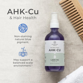 Neurogan applied to scalp with fingertip massage showing even coverage benefit